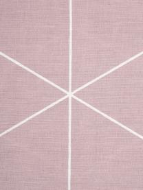 Funda de almohada de algodón Lynn, 45 x 85 cm, Rosa palo, blanco crema, An 45 x L 85 cm