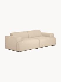 Sofa Melva (3-Sitzer), Bezug: 100% Polyester Der hochwe, Gestell: Massives Kiefernholz, Spa, Füße: Kunststoff Dieses Produkt, Webstoff Beige, B 238 x T 101 cm