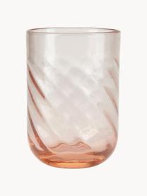 Wassergläser Twist, 4 Stück, Glas, Rosa, Ø 8 x H 11 cm, 300 ml