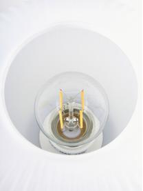 Kleine tafellamp Charles van opaalglas, Lampenkap: opaalglas, Lampvoet: gecoat metaal, Wit, zwart, Ø 20 x H 20 cm