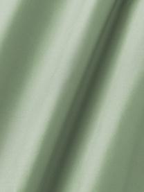 Drap-housse en percale de coton pour surmatelas Elsie, Vert sauge, larg. 180 x long. 200 cm, haut. 15 cm