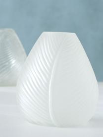 Komplet wazonów ze szkła Lewin, 2 elem., Szkło, Biały, transparentny, Ø 14 x W 15 cm