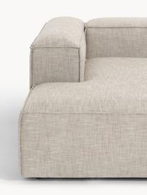 Modulares Ecksofa Lennon aus Leinen-Mix, Bezug: 50 % Viskose, 25 % Leinen, Gestell: Fichtenholz, Sperrholz, m, Füße: Kunststoff Dieses Produkt, Leinen-Mix Grau, B 327 x T 180 cm, Eckteil links