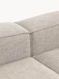 Modulares Ecksofa Lennon aus Leinen-Mix, Bezug: 50 % Viskose, 25 % Leinen, Gestell: Fichtenholz, Sperrholz, m, Leinen-Mix Grau, B 327 x T 180 cm, Eckteil links