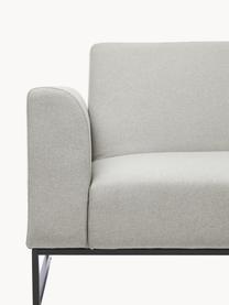 Schlafsofa Josephine (3-Sitzer), Bezug: 100% Polyester Der hochwe, Gestell: Massives Kiefernholz und , Füße: Metall, Webstoff Hellgrau, B 238 x T 85 cm