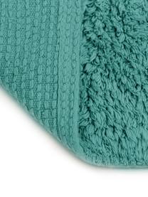 Tappeto bagno in cotone turchese Luna, Verde smeraldo, Larg