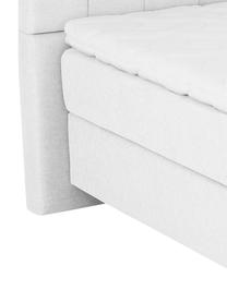 Premium Boxspringbett Pheobe, Matratze: 7-Zonen-Taschenfederkern , Hellgrau, 200 x 200 cm