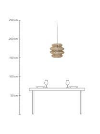 Lampa wisząca z rattanu Dunia, Beżowy, Ø 40 x W 40 cm