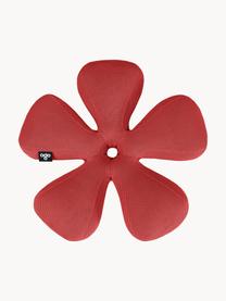Malý exteriérový sedací vak Flower, ručně vyrobený, Korálově červená, Ø 72 cm, V 17 cm