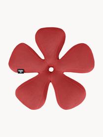 Pouf sacco piccolo da esterno fatto a mano Flower, Rivestimento: 70% PAN + 30% PES, imperm, Rosso corallo, Ø 72 x Alt. 17 cm