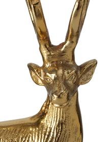 Cerfs pour décoration haut. 15 cm Mendel, 2 élém., Aluminium, enduit, Couleur dorée, larg. 8 x haut. 15 cm