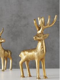 Dekorácie (jeleň) Mendel, V 15 cm, 2 ks, Potiahnutý hliník, Odtiene zlatej, Š 8 x V 15 cm