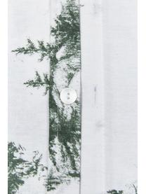 Flanell-Bettwäsche Nordic mit winterlichem Motiv in Grün/Weiss, Webart: Flanell Flanell ist ein k, Grün, Weiss, 135 x 200 cm + 1 Kissen 80 x 80 cm