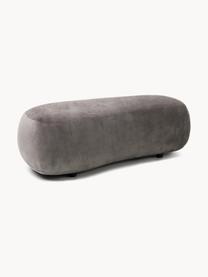 Panca curva Alba, Rivestimento: 97% poliestere, 3% nylon , Struttura: legno massiccio di abete , Piedini: plastica, Tessuto taupe, Larg. 130 x Prof. 62 cm