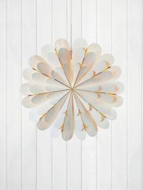 Étoile de Noël lumineuse artisanale Marigold, Blanc cassé, Ø 60 cm