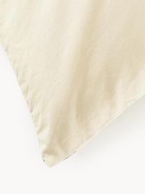 Taie d'oreiller en coton Chase, Blanc cassé, gris foncé, larg. 50 x long. 70 cm