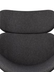 Poltroncina Cazar, Rivestimento: 100% poliestere, Struttura: metallo verniciato a polv, Tessuto grigio, Larg. 69 x Prof. 79 cm