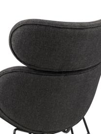 Fotel wypoczynkowy Cazar, Tapicerka: 100% poliester, Szara tkanina, S 69 x G 79 cm