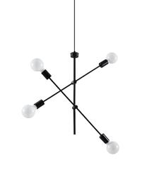 Lampa wisząca z regulacją wysokości Zario, Czarny, S 50 x W 100 cm