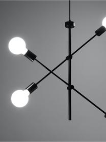 Závesná lampa Zario, nastaviteľná, Čierna