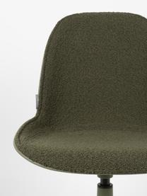 Chaise de bureau tissu bouclé vert Albert, Tissu bouclé vert, larg. 45 x prof. 52 cm