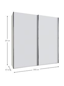 Armadio a 2 ante scorrevoli Monaco, Bianco, Larg. 198 x Alt. 217 cm