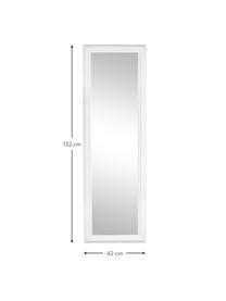 Miroir mural bois blanc Sanzio, Blanc, larg. 42 x haut. 132 cm