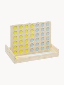 Vier Op Een Rij bordspel Gelato, Hardhout, Licht hout, citroengeel, lichtblauw, Ø 25 x H 16 cm