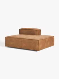 Diván modular de cuero reciclado Lennon, Tapizado: cuero reciclado (70% cuer, Estructura: madera maciza, madera con, Patas: plástico Este producto es, Cuero marrón, An 150 x F 119 cm, respaldo derecho