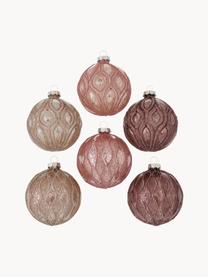 Weihnachtskugel-Set Malena Ø 8 cm, 6er-Set, Rosatöne, Ø 8 cm