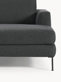 Ecksofa Cucita (4-Sitzer), Bezug: Webstoff (100% Polyester), Gestell: Massives Kiefernholz, Webstoff Anthrazit, B 302 x T 163 cm, Eckteil rechts