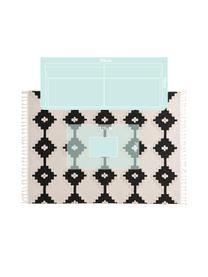 Teppich Oyo Square mit Hoch-Tiefmuster im Boho Stil, Flor: Polyester, Creme, Anthrazit, B 200 x L 290 cm (Größe L)