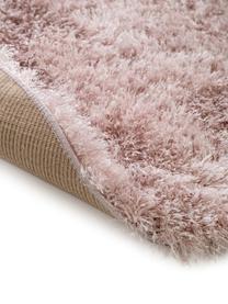 Glänzender Hochflor-Teppich Lea in Rosa, rund, 50% Polyester, 50% Polypropylen, Rosa, Ø 200 cm (Größe L)