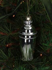 Décoration de sapin de Noël Cocktail Shaker, Verre, Argenté, Ø 5 x haut. 13 cm