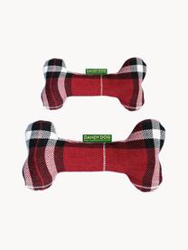 Hundespielzeug Highlands in Knochen-Form, verschiedene Grössen, Bezug: 100 % Polyester Der strap, Rot, Schwarz, Weiss, B 25 x H 14 cm