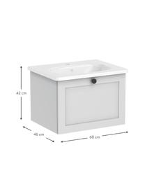 Wastafel met onderkast Rafaella, B 60 cm, Lichtgrijs, B 60 x H 42 cm