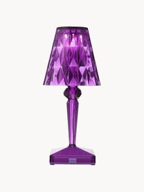 Lampada da comodino piccola portatile a LED Battery, dimmerabile, Plastica, Viola, Ø 12 x Alt. 26 cm