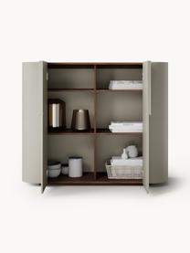 Highboard Jodie, Gestell: Massives Eschenholz Diese, Greige, Walnussholz, B 120 x H 100 cm