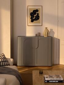 Highboard Jodie, Gestell: Massives Eschenholz Diese, Greige, Walnussholz, B 120 x H 100 cm