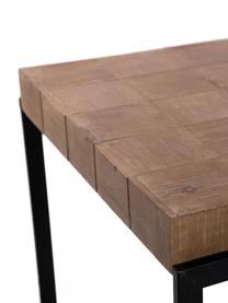 Mesa de centro Olivia, Tablero: tablero de fibras de dens, Patas: metal, Natural, negro, An 120 x Al 57 cm