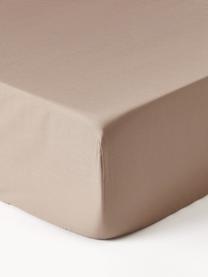 Sábana bajera cubrecolchón de satén Premium, Beige, Cama 90 cm (90 x 200 x 25 cm)