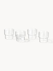 Mundgeblasene Wasserkaraffe Gustave mit Wassergläsern, 5er-Set, Borosilikatglas, Transparent, Set mit verschiedenen Grössen