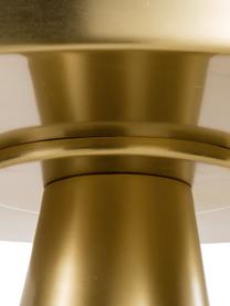 Mesa auxiliar de mármol Zelda, Tablero: mármol, Estructura: metal recubierto, Mármol blanco, dorado, Ø 41 x Al 54 cm