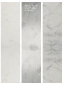 Tavolino rotondo da salotto in marmo Zelda, Struttura: metallo rivestito, Dorato, bianco marmorizzato, Ø 41 x Alt. 54 cm