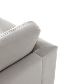 Samt-Sofa Luna (3-Sitzer), Bezug: Samt (Polyester) 80.000 S, Gestell: Massives Buchenholz, Samt Beige, Silber, B 230 x T 95 cm