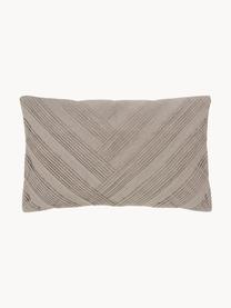 Housse de coussin en lin rectangulaire Maya, 51 % lin, 49 % coton, Beige, larg. 30 x long. 50 cm