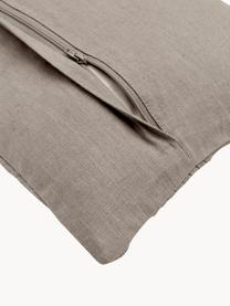 Housse de coussin en lin rectangulaire Maya, 51 % lin, 49 % coton, Beige, larg. 30 x long. 50 cm