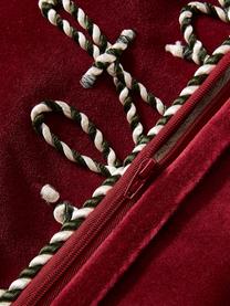 Fluwelen kussenhoes set Jolly set van 2, Fluweel (100% polyester), Fluweel rood, B 30 x L 50 cm