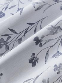 Housse de couette en satin de coton avec imprimé floral et ourlet Hurley, Bleu ciel, bleu, larg. 200 x long. 200 cm