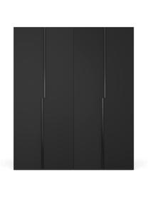 Modularer Drehtürenschrank Leon, 200 cm Breite, mehrere Varianten, Korpus: Spanplatte, FSC-zertifizi, Schwarz, Classic Interior, B 200 x H 200 cm